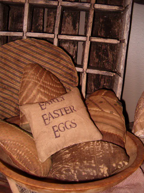 Early Easter Eggs pillow tuck