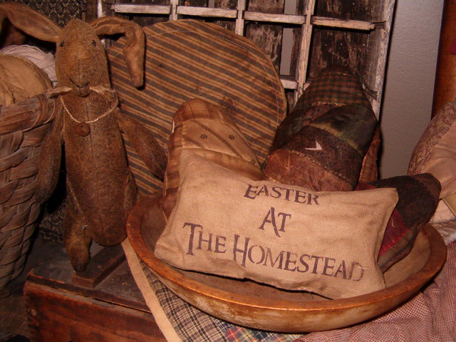 Easter at the Homestead pillow tuck