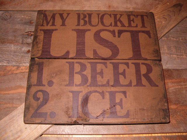 Bucket List sign