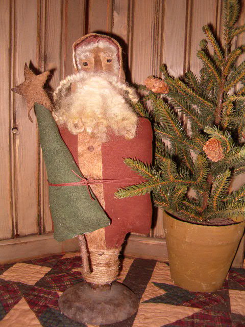 Santa stump doll