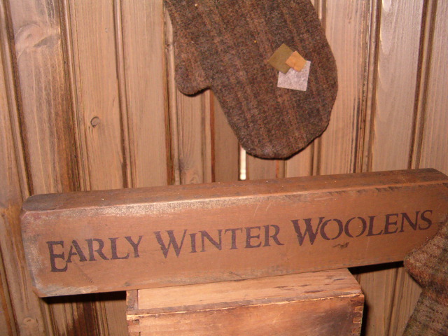Early Winter Woolens shelf sitter