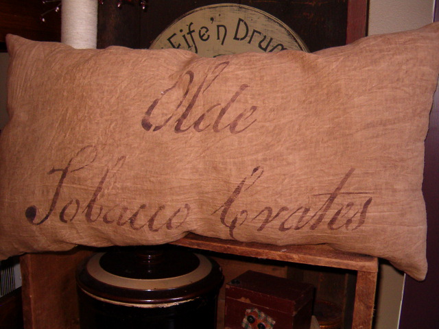 Olde Tobacco Crates pillow