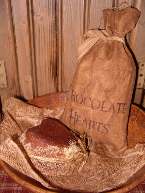 Chocolate hearts sack