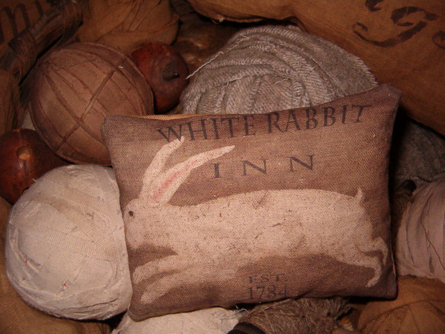 White rabbit inn print items