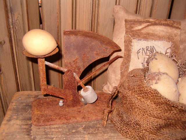 Antique egg scale