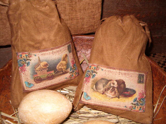 Medium chick or bunny postcard ditty bags