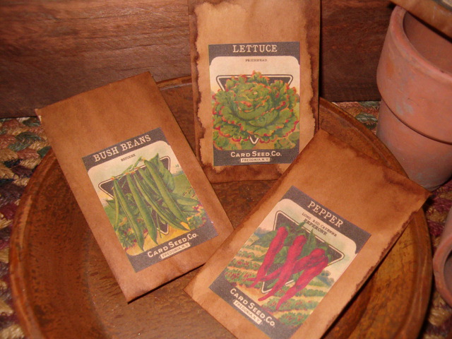 Black label seed packets