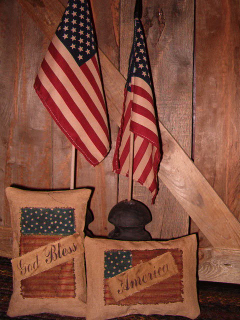 God Bless America pillow set