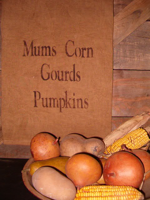 Mums Corn Gourds Pumpkins towel