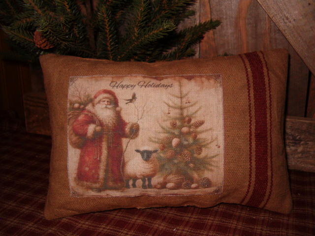 Santa and sheep print Grainsack pillows