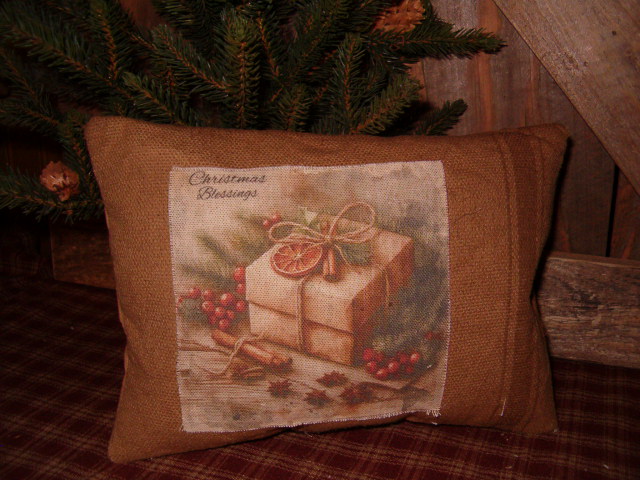 Christmas goodies print grainsack pillows