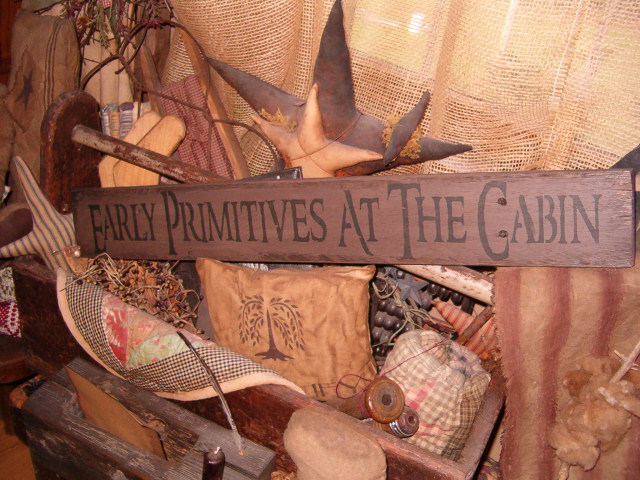 Early primitives at the cabin sign