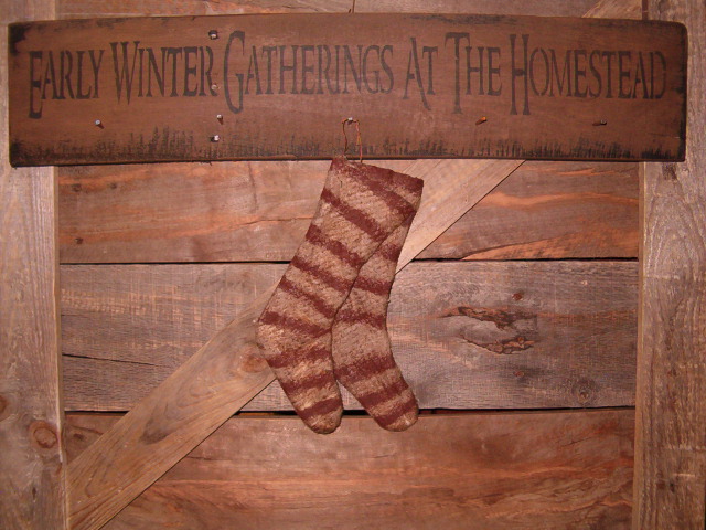 Early Winter Gatherings at the homestead peg rack