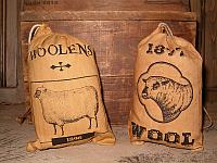 stuffed wool ditty bags