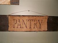 fabric label Pantry sign