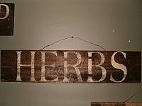 Herbs barnwood sign