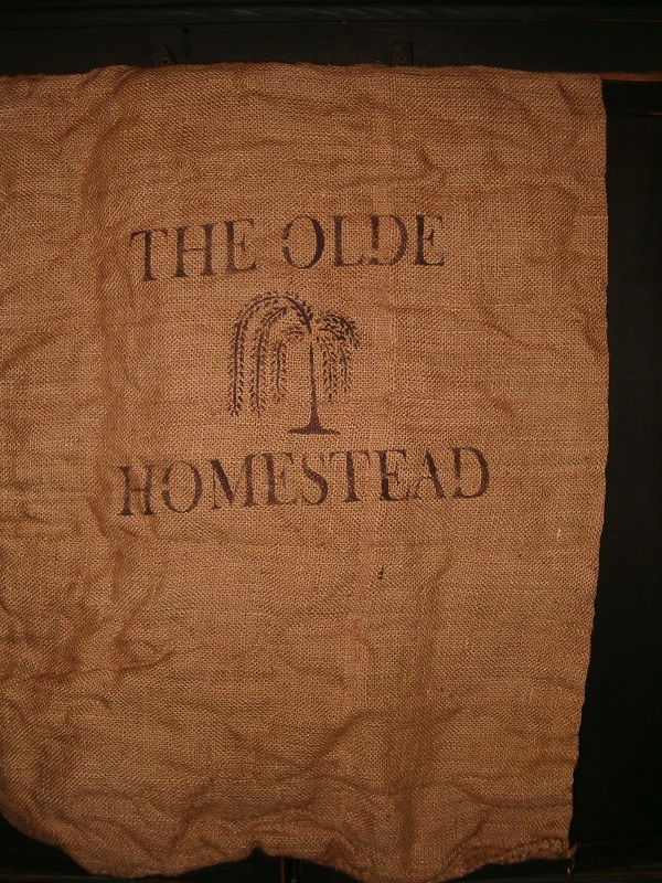 the olde homestead large burlap sack