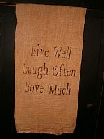 Live well floursack towel