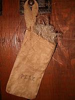 Small hanging Flax ditty bag