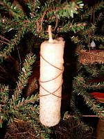 frosted snowdrop candle ornies