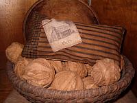 1808 log cabin homespun pillow tuck