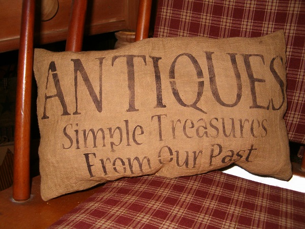 antiques simple treasures pillow