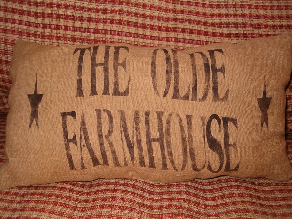 rectangular the old farmhouse pillow