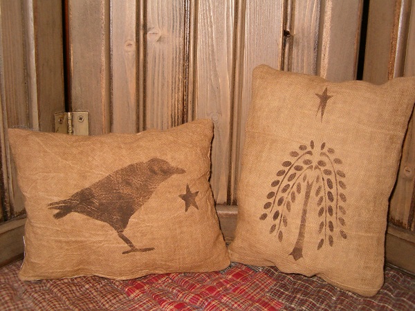 willow tree and crow pillow set