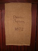 1872 primitive Christmas towel