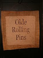 Olde Rolling Pins burlap sack hanger