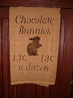 chocolate bunnies towel or pillow