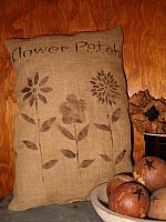 flower patch pillow or towel