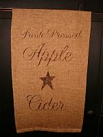 fresh pressed apple cider towel
