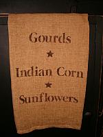 gourds indian corn sunflowers towel