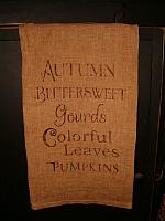 Autumn words towel