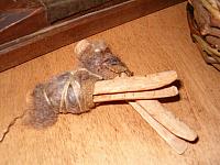 wool wrapped clothes pins