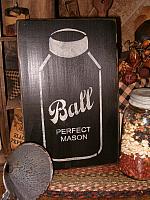 BALL mason jar sign