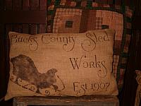 Bucks County Sled Works pillow