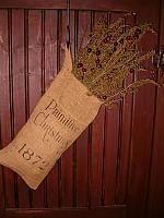 Primitive Christmas 1872 stuffed sack