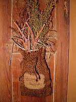 carrot seed burlap sack