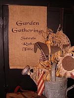 garden gatherings rake seeds tiller towel