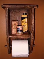 toilet paper holder with display shelf