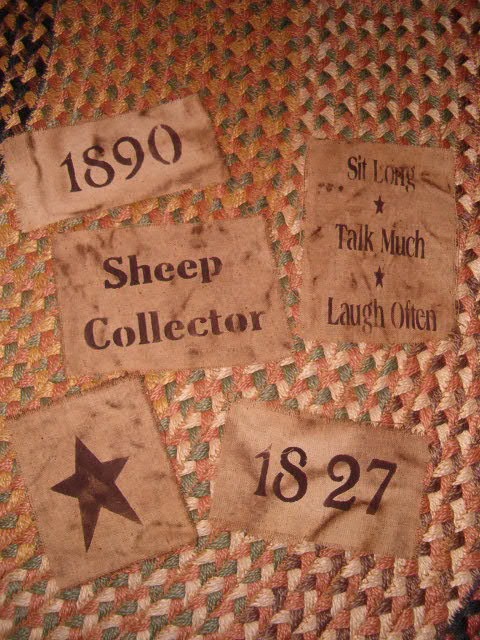 stenciled osnaberg patches