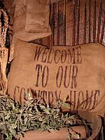 welcome to our country home pillow