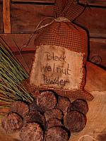 Black Walnut Powder homespun stuffed sack