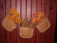 hanging dried floral pocket trio