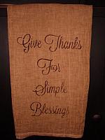give thanks towel or pillow