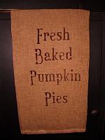 fresh baked pumpkin pie towel or pillow