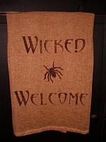 wicked welcome towel or pillow