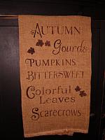 Autumn words towel